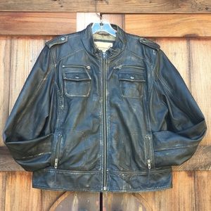 RuffHewn Leather Moto Jacket